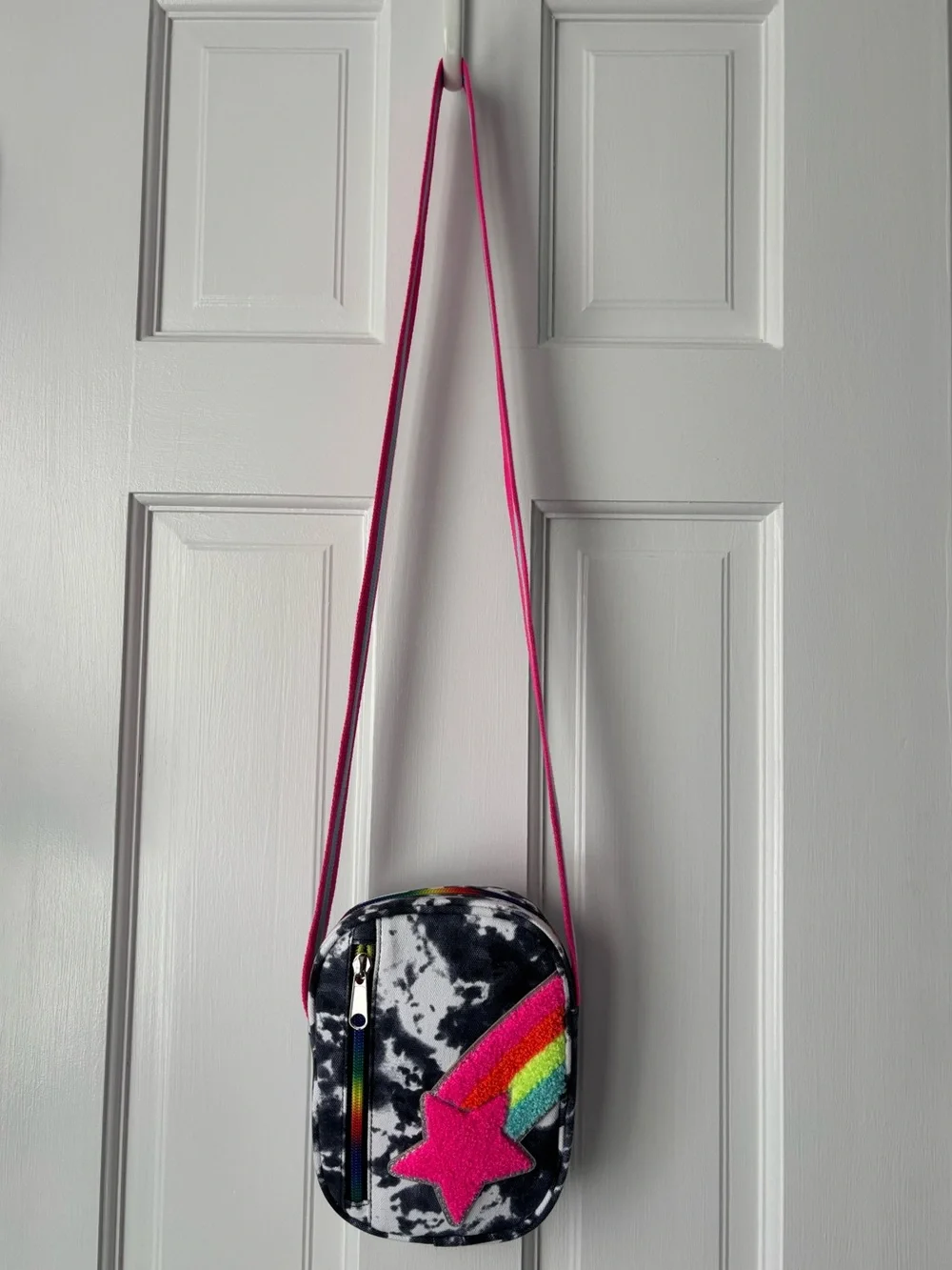 New Kids Tie-Dye Rainbow Shooting Star Crossbody Bag